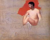 巴勃罗 毕加索 : 注视着熟睡女人的男人